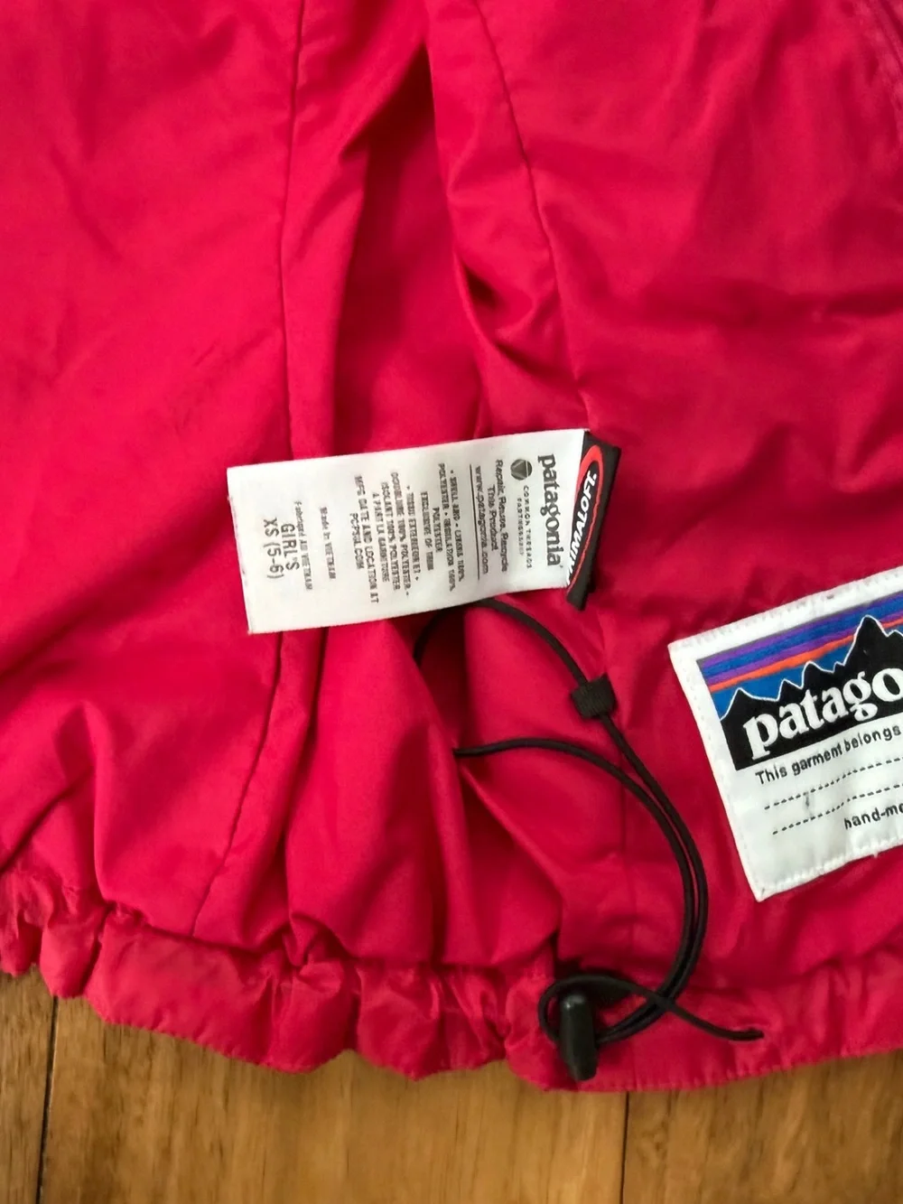 Patagonia Girls XS 5-6 Red Nano Puff Quilted Insulated Jacket